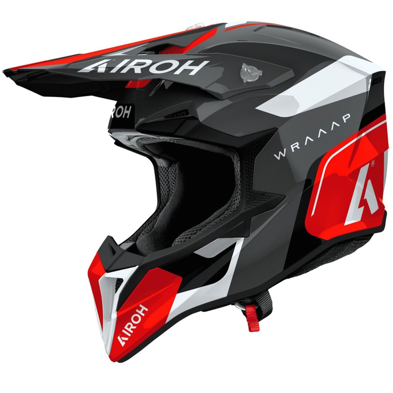 Motokrosová prilba Airoh Wraaap Conquer lesklá červená