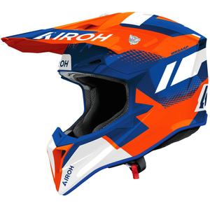 Motokrosová prilba Airoh Wraaap Vision lesklá oranžovo-modrá