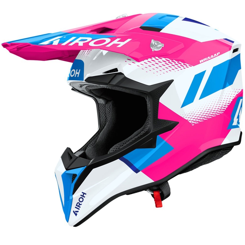Motokrosová prilba Airoh Wraaap Vision lesklá ružová