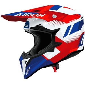 Motokrosová prilba Airoh Wraaap Vision lesklá červeno-modrá