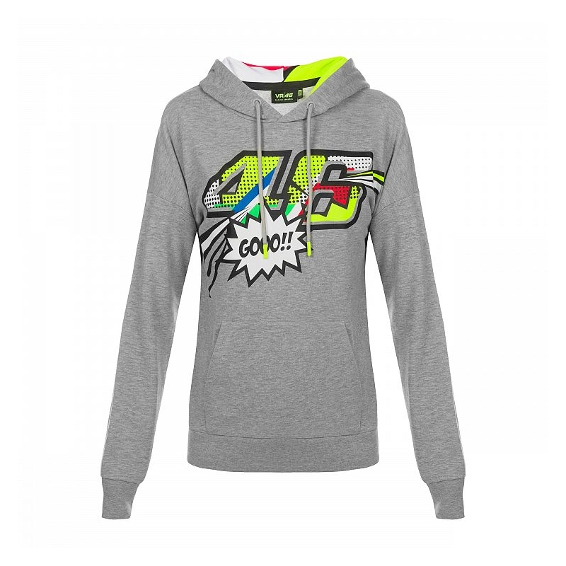 Dámska mikina VR46 Valentino Rossi POP ART Fleece šedá