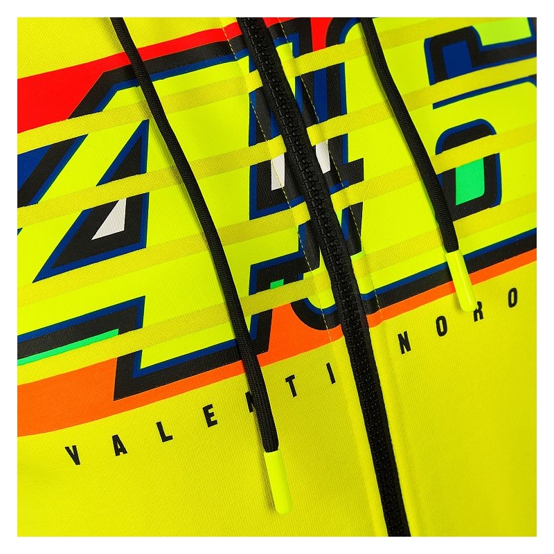 Dámska mikina VR46 Valentino Rossi STRIPES Fleece žltá