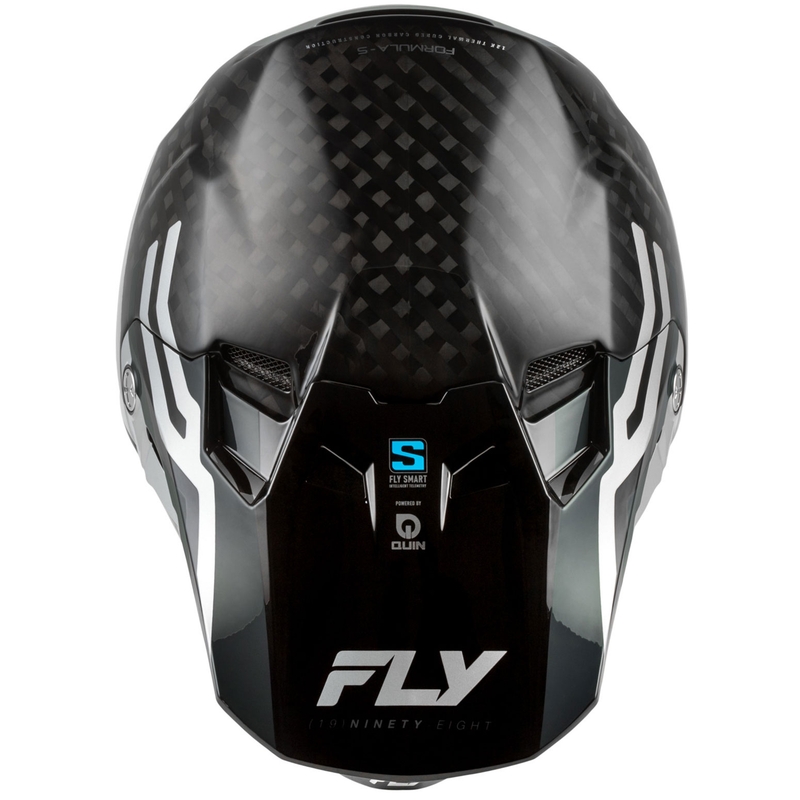 Motokrosová prilba na motorku FLY Racing Formula S Carbon Byte carbon-šedo-strieborná