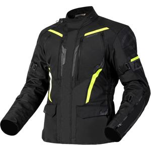 Bunda na motocykel Ozone Tour III čierno-antracitovo-fluorescenčno žltá