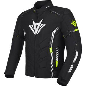 Bunda na motocykel RSA Rider čierno-bielo-fluo žltá