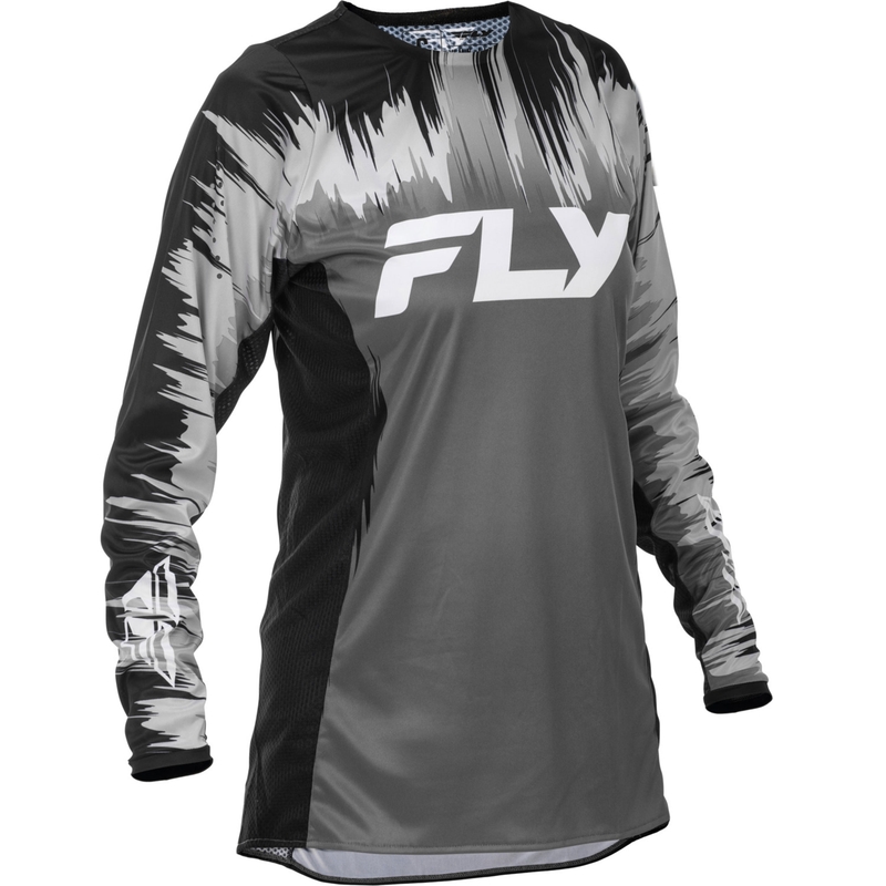 Dámsky motokrosový dres FLY Racing Lite čierno-šedo-biely