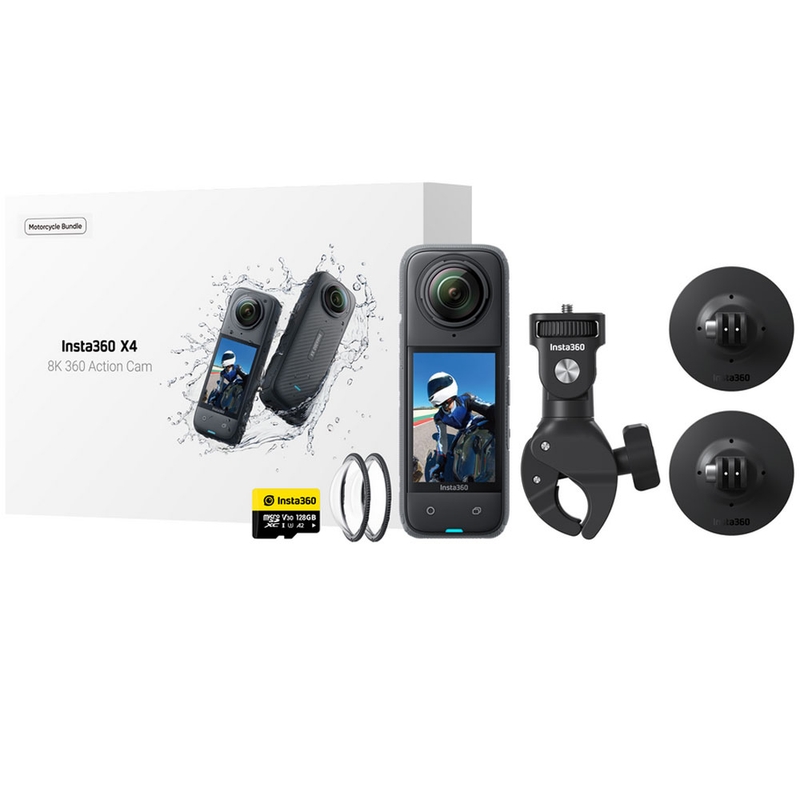 Akčná kamera Insta360 X4 Motorcycle Bundle čierna