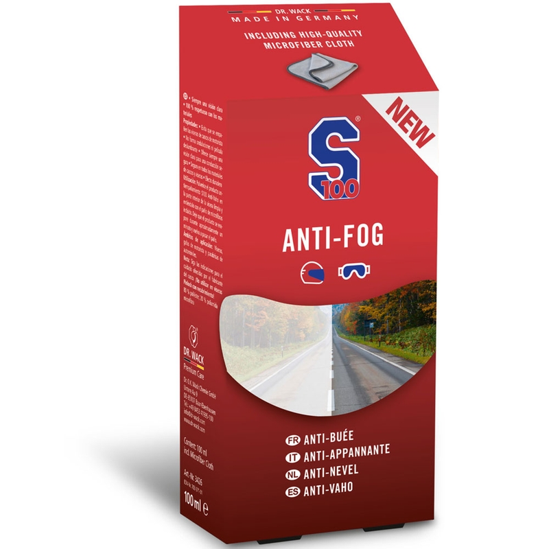 Protimlžiaci prípravok S100 Anti-Fog vrátane utierky z mikrovlákna 100 ml