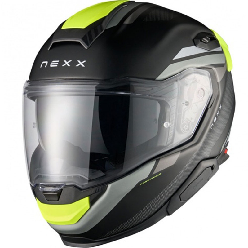 Integrálna helma na motorku Nexx X.TR Quanta matná čierno-fluo žltá