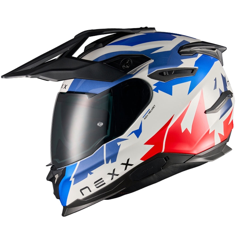 Enduro prilba na motorku NEXX Y.TRAVL Primal modro-červená