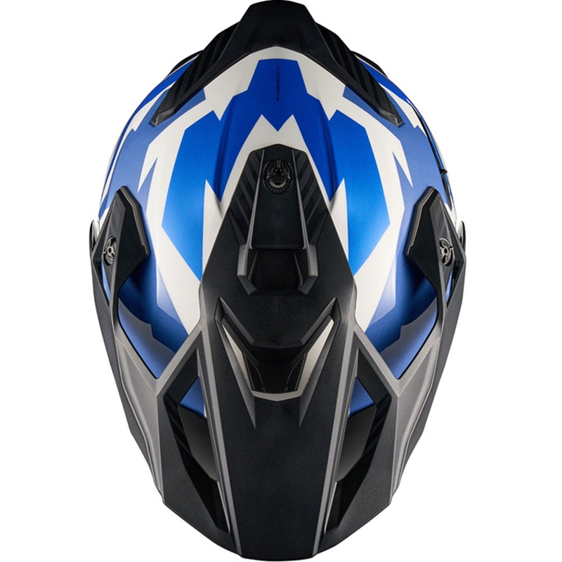Enduro prilba na motorku NEXX Y.TRAVL Primal modro-červená
