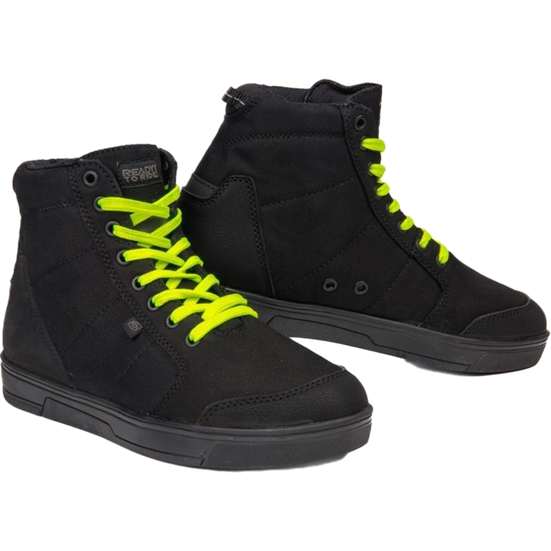 Topánky na motorku Ozone Town čierno-fluo žlté