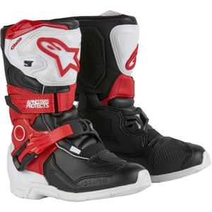 Detské topánky na motorku Alpinestars Tech 3S Kids čierno-bielo-červené