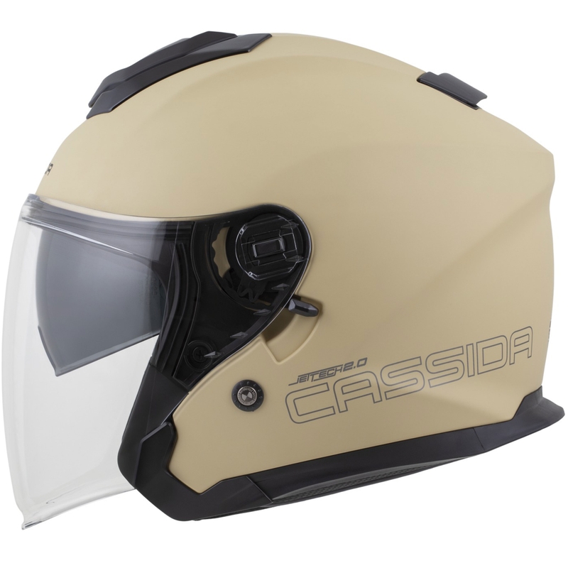 Otvorená helma na motorku Cassida Jet Tech 2.0 RoTo matná pieskovo-čierno-šedá