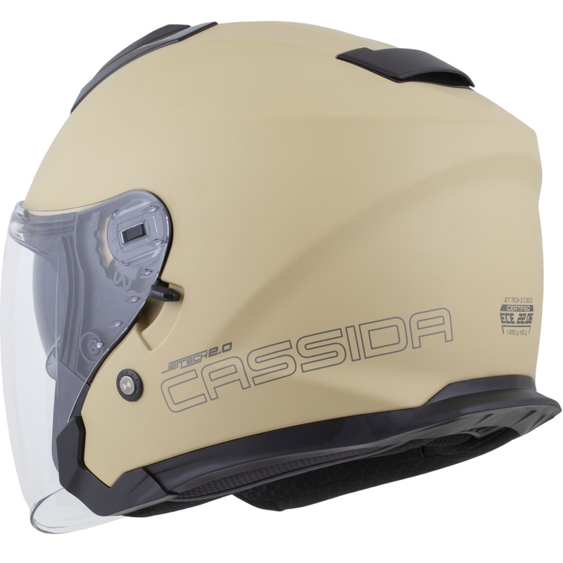 Otvorená helma na motorku Cassida Jet Tech 2.0 RoTo matná pieskovo-čierno-šedá