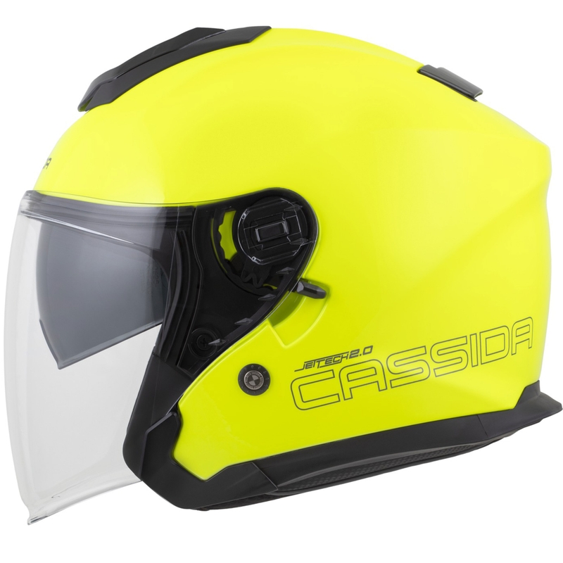 Otvorená prilba na motorku Cassida Jet Tech 2.0 RoTo fluo žlto-čierno-šedá