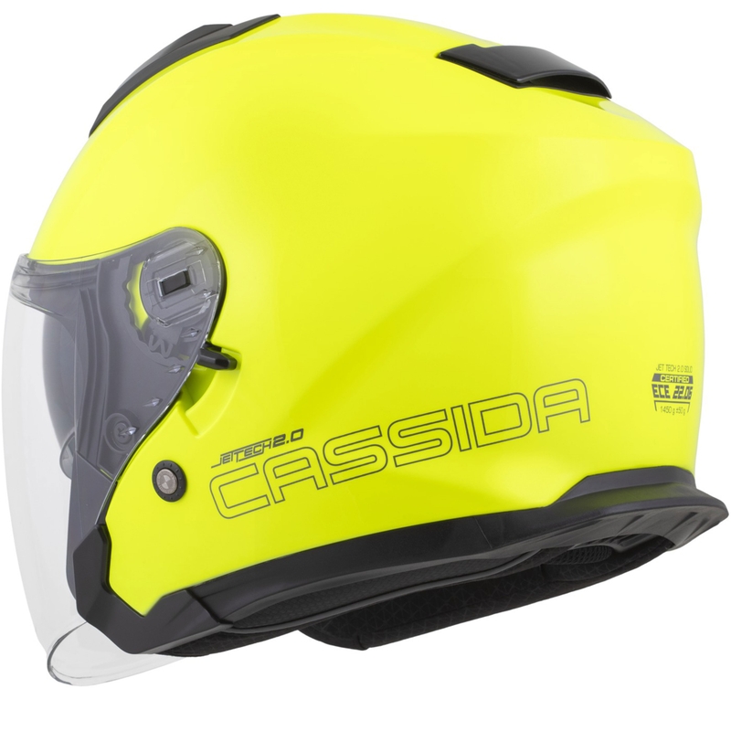 Otvorená prilba na motorku Cassida Jet Tech 2.0 RoTo fluo žlto-čierno-šedá