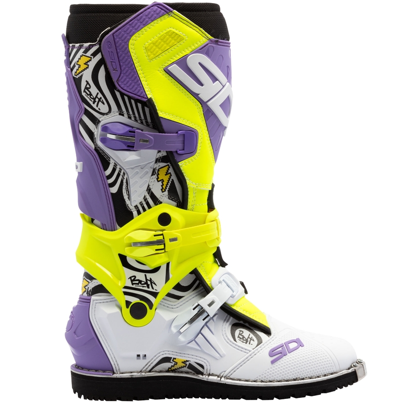 Topánky na motorku SiDi Crossair HD End BB002 fialovo-žlto-biele