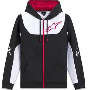 Mikina Alpinestars Sessions 3 Hoodie čierno-bielo-červená