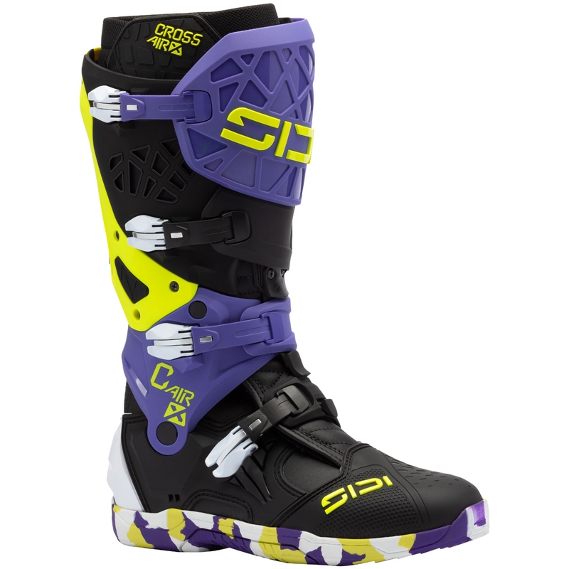 Topánky na motorku SiDi Crossair X čierno-fialové