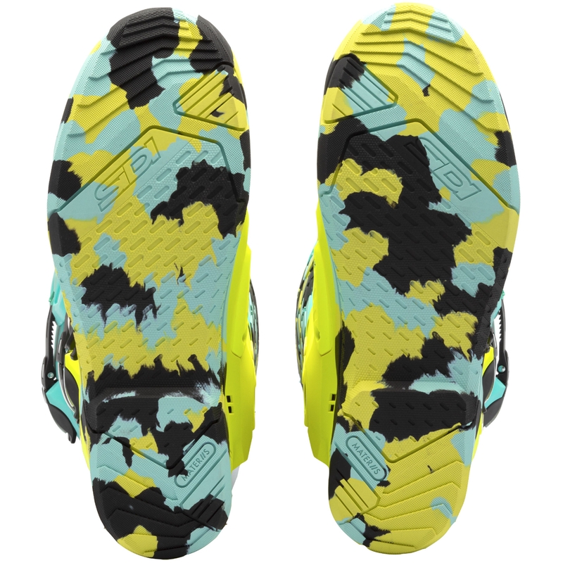 Topánky na motorku SiDi Crossair X mintovo-fluo žlté