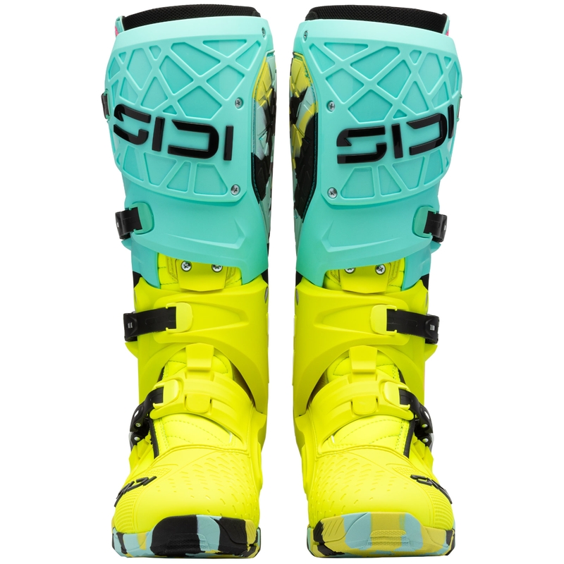Topánky na motorku SiDi Crossair X mintovo-fluo žlté