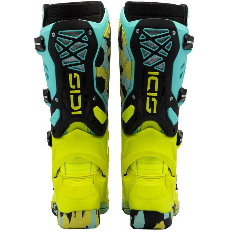 Topánky na motorku SiDi Crossair X mintovo-fluo žlté