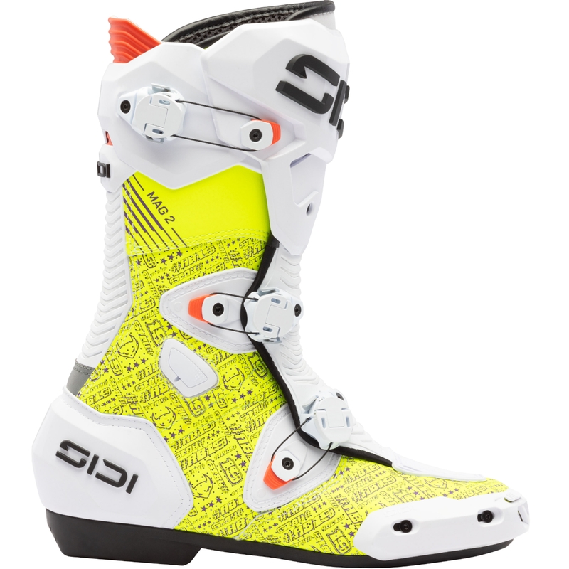 Topánky na motorku SiDi MAG 2 Air BTA001 bielo-žlté