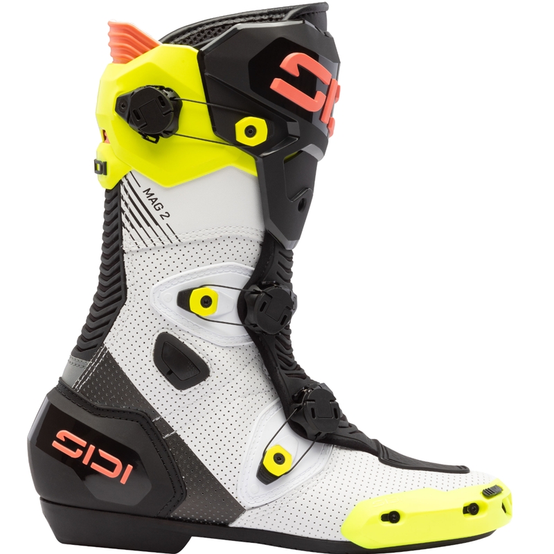 Topánky na motorku SiDi MAG 2 Air fluo žlto-fluo koralové