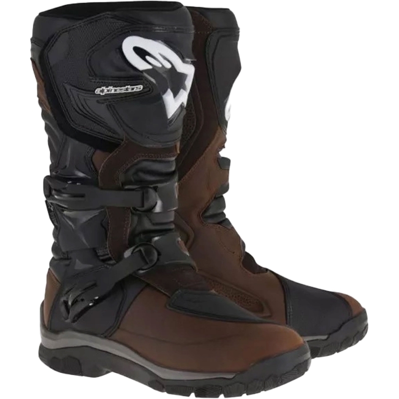 Vysoké čižmy na motocykel Alpinestars Corozal Adventure Oiled Drystar hnedo-čierne