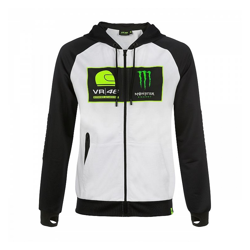 Mikina VR46 Valentino Rossi RIDERS ACADEMY MONSTER Fleece bielo-čierna