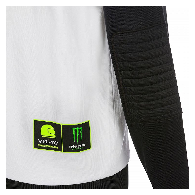 Mikina VR46 Valentino Rossi RIDERS ACADEMY MONSTER Fleece bielo-čierna