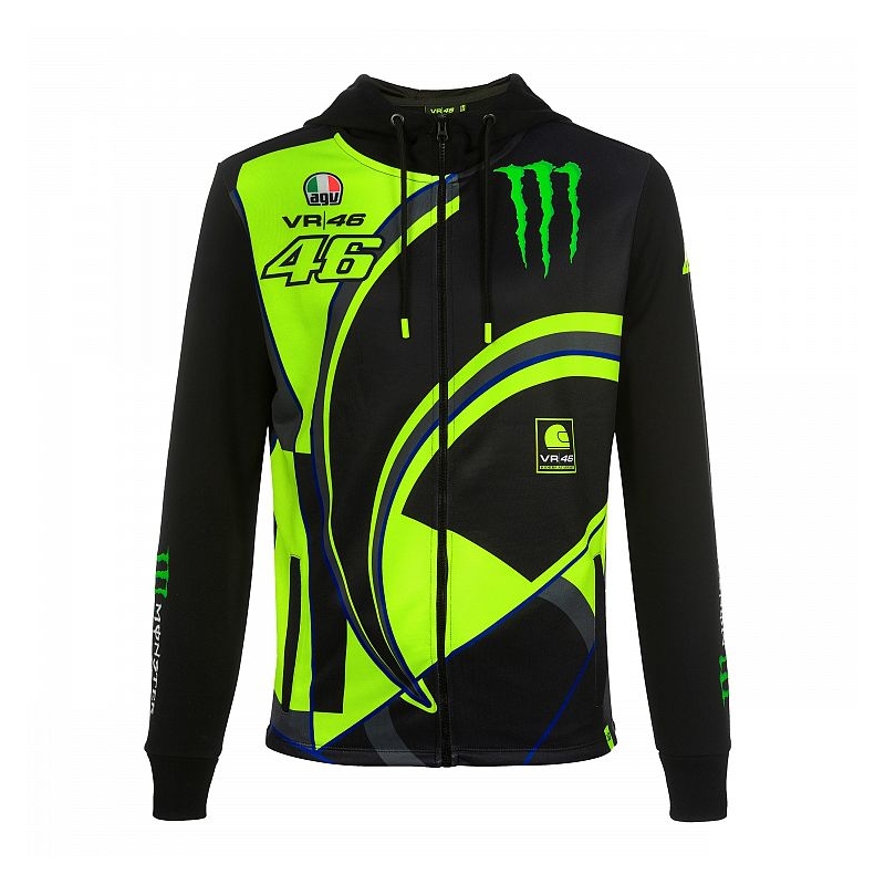 Mikina VR46 Valentino Rossi MONSTER 46 REPLICA FLEECE čierna