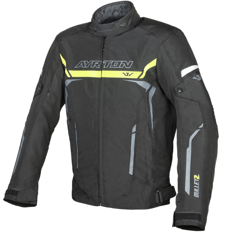 Bunda na motorku Ayrton Bullet II čierno-fluo žlto-šedá
