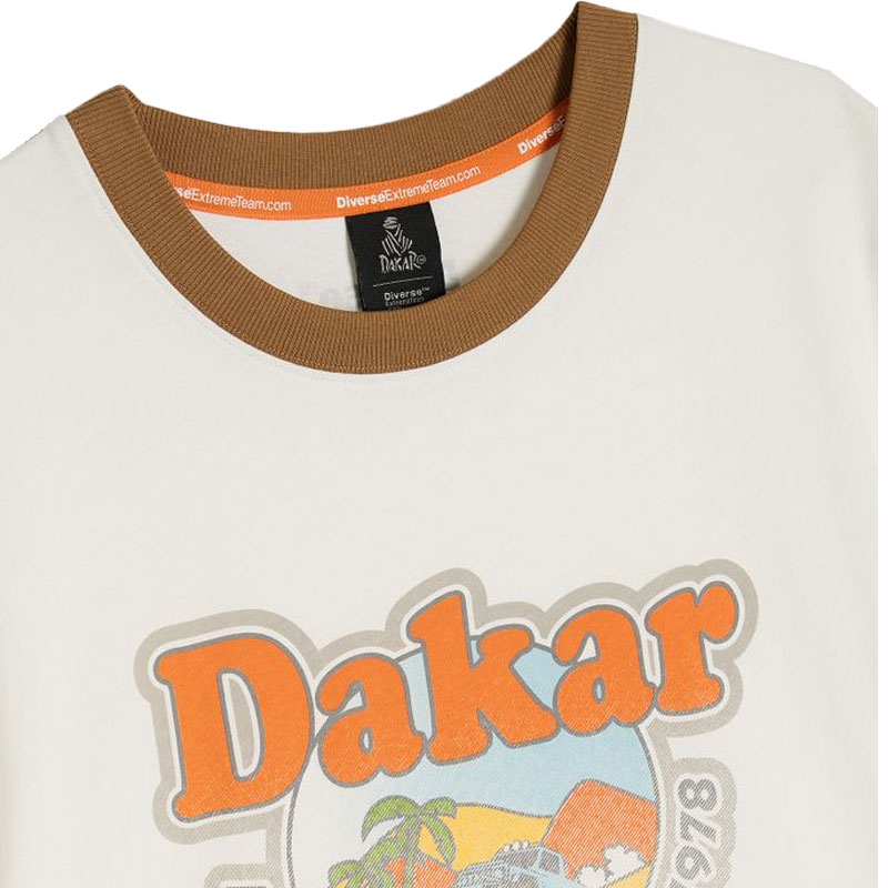 Tričko Dakar DES VINT MOR biele