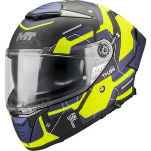 Integrálna helma na motorku MT Thunder 4 SV Lumex B27 čierno-modro-fluo žltá