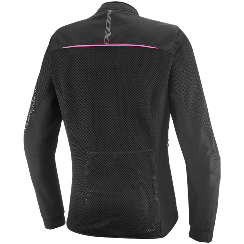 Dámska bunda na motorku IXON Ostro Lady čierno-fluo ružová