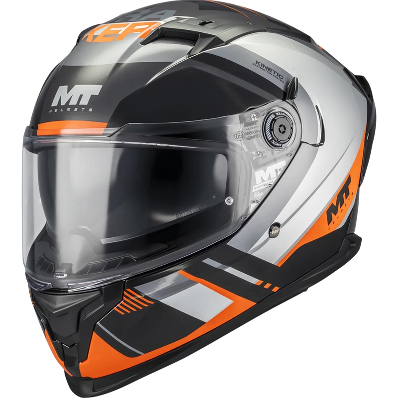 Integrálna helma na motorku MT Braker SV Inception B4 čierno-šedo-oranžová
