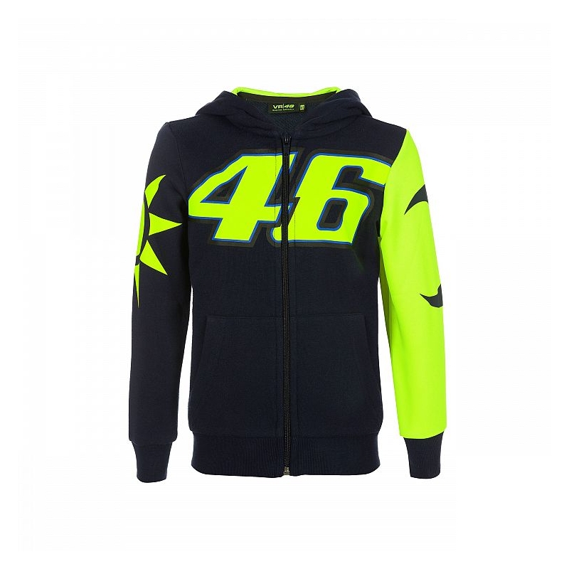 Detská mikina VR46 Valentino Rossi REPLICA modro-žltá