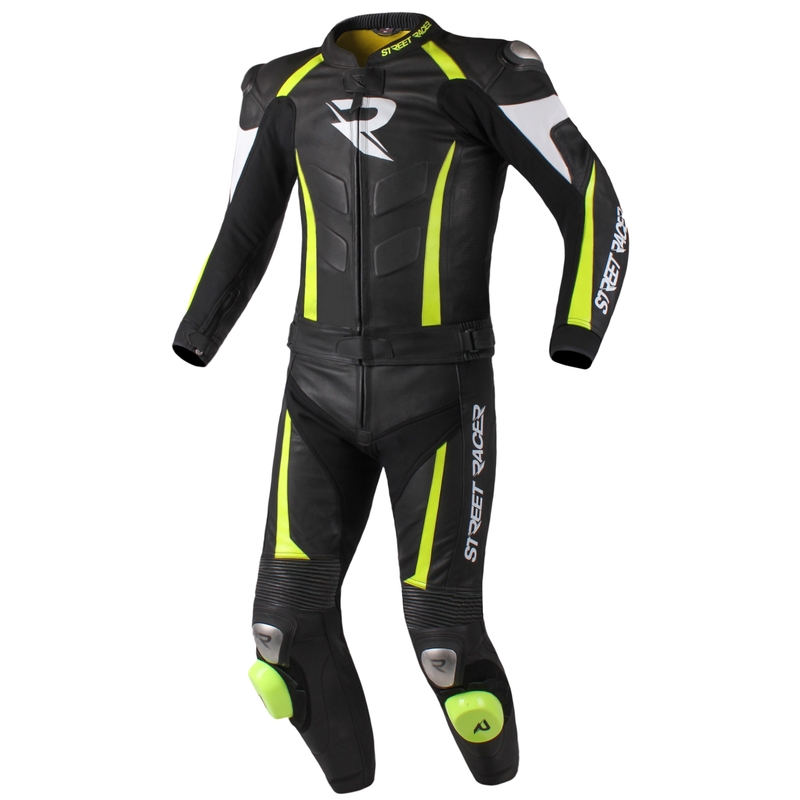 Pánska kombinéza Street Racer Fasttrack čierno-bielo-fluo žltá výpredaj
