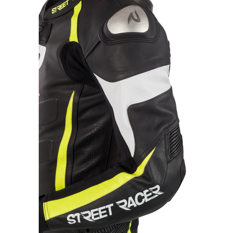 Pánska kombinéza Street Racer Fasttrack čierno-bielo-fluo žltá výpredaj