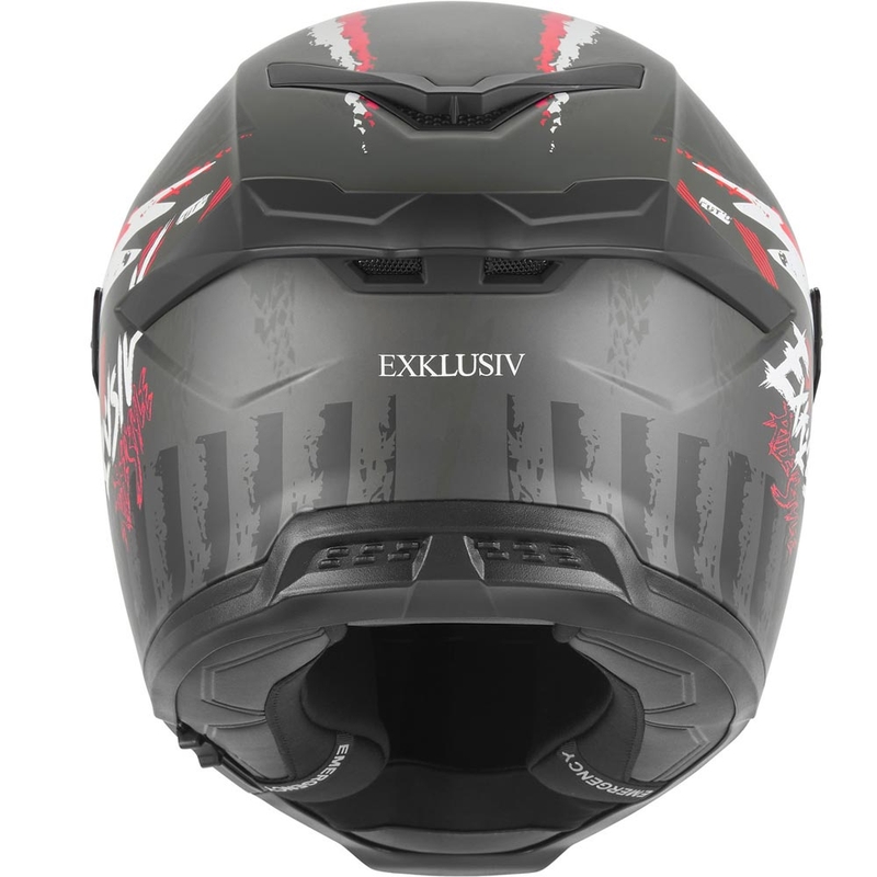 Integrálna helma na motorku NOX Exkluzív Goliath Cut´D matná čierno-červená