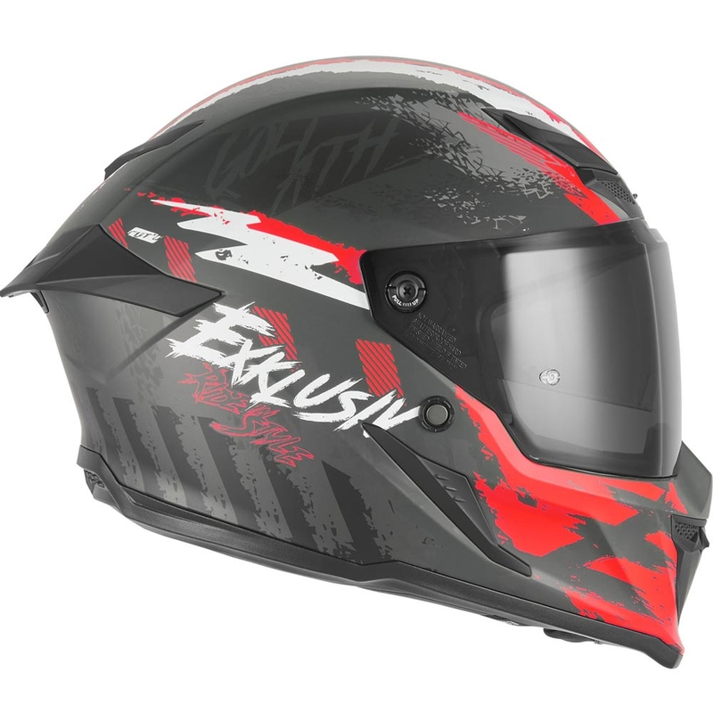 Integrálna helma na motorku NOX Exkluzív Goliath Cut´D matná čierno-červená