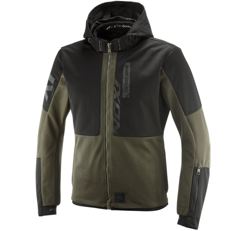 Bunda na motorku IXON Park Air khaki-čierna