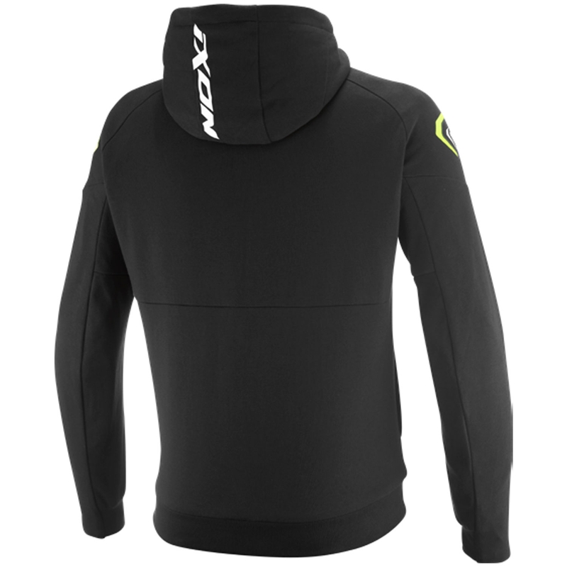 Mikina na motorku IXON Touchdown Ultra čierno-bielo-fluo žltá