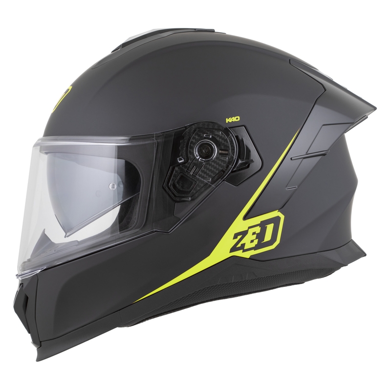 Integrálna helma na motorku ZED K40 matná čierno-fluo žltá