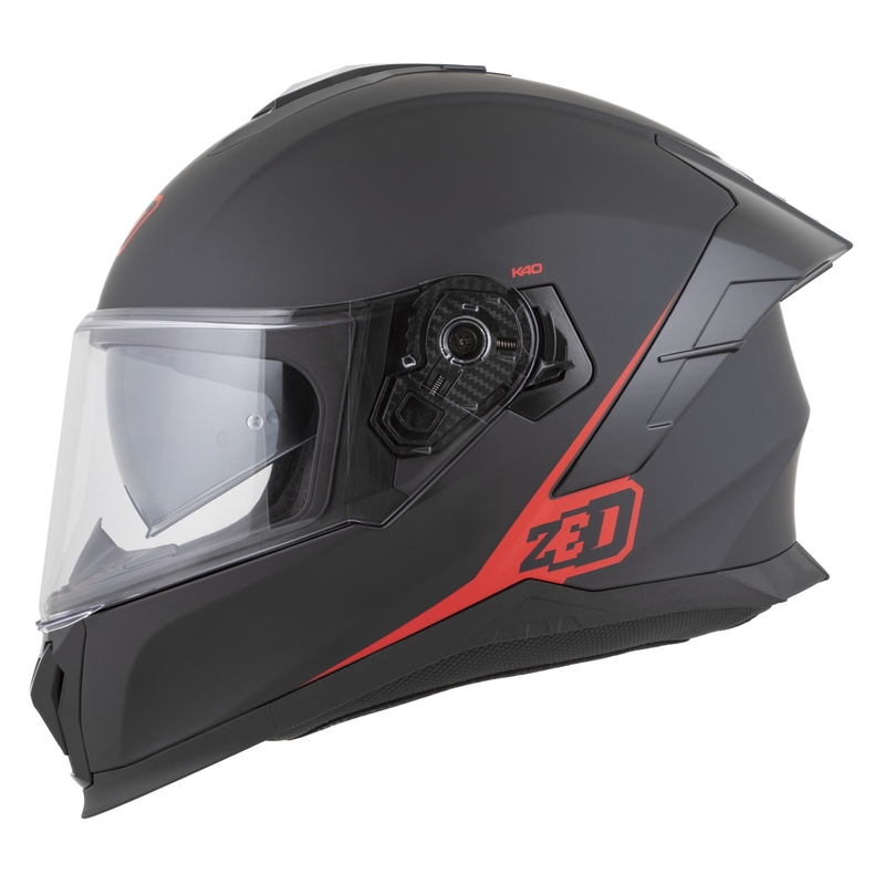 Integrálna helma na motorku ZED K40 matná čierno-červená