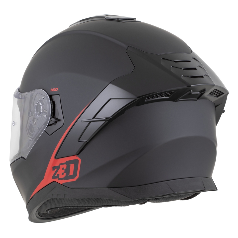 Integrálna helma na motorku ZED K40 matná čierno-červená
