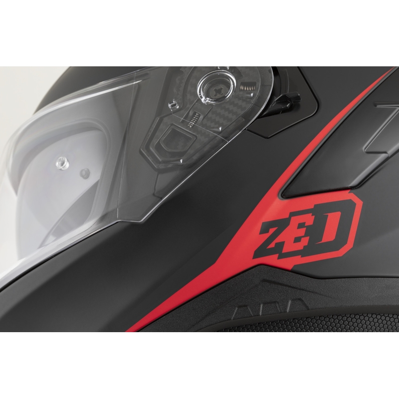 Integrálna helma na motorku ZED K40 matná čierno-červená