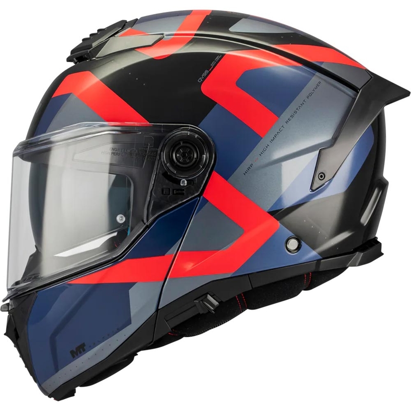 Výklopná prilba na motorku MT Atom 2 SV Dexter B15 modro-čierno-červená